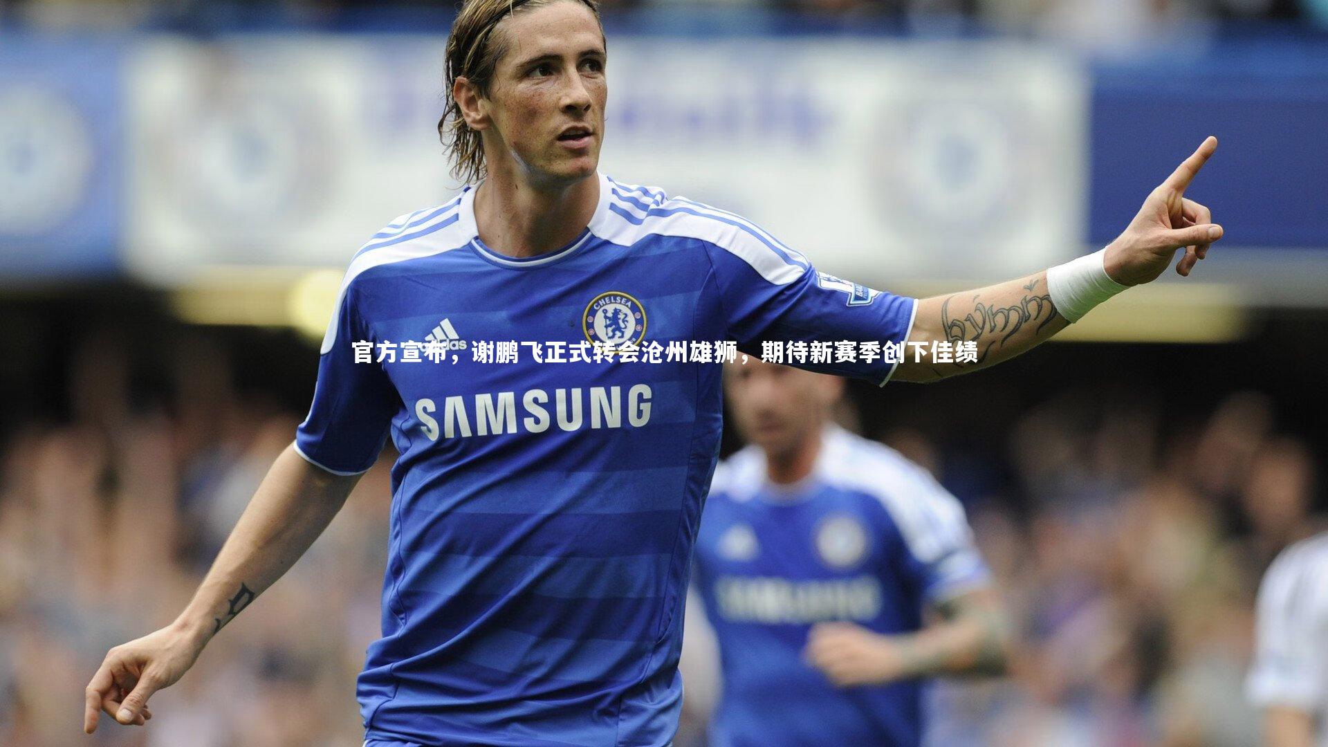 官方宣布,谢鹏飞正式转会沧州雄狮,期待新赛季创下佳绩